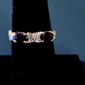 Onyx and Sterling Ring, Size 7